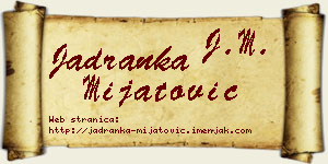 Jadranka Mijatović vizit kartica